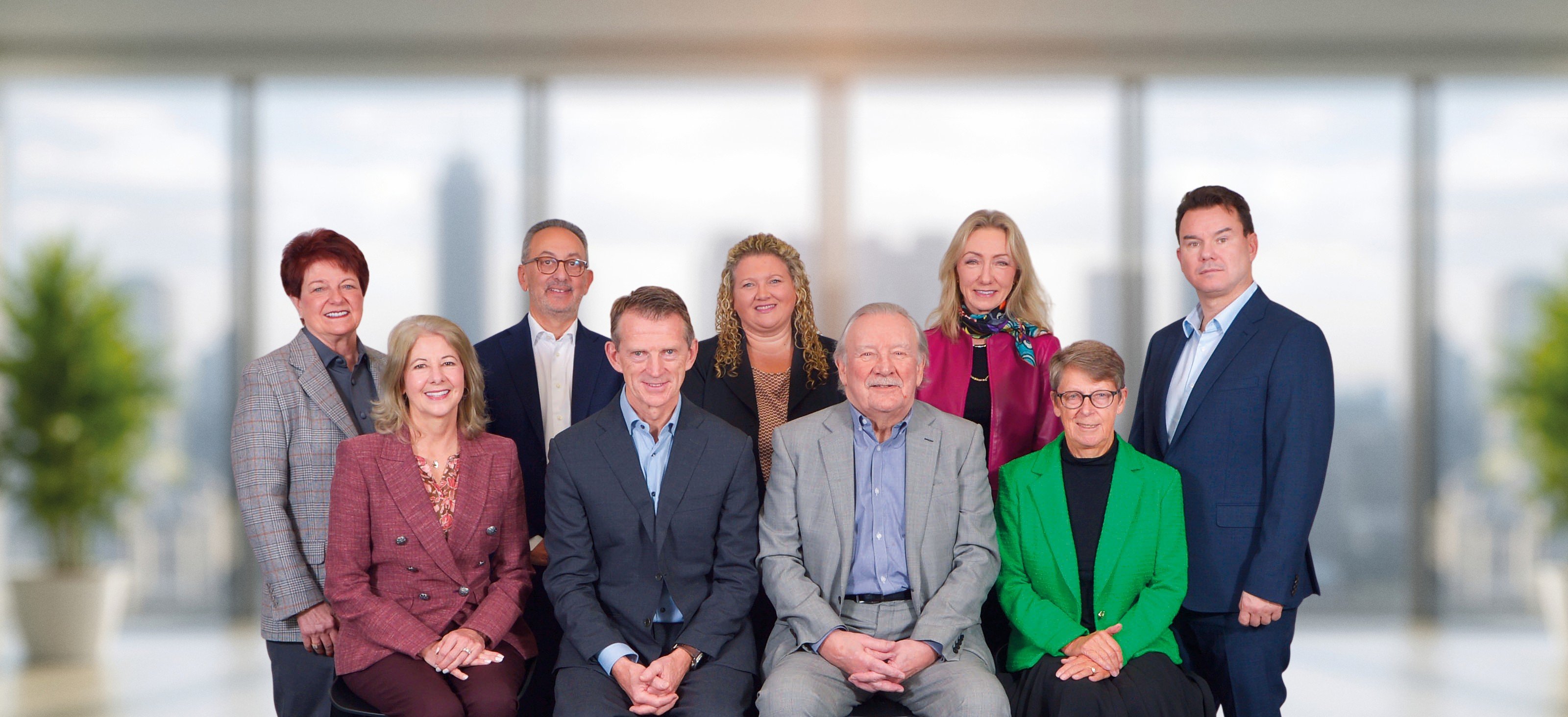 a group of people posing for a photo