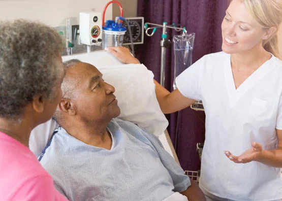 a doctor examining a patient