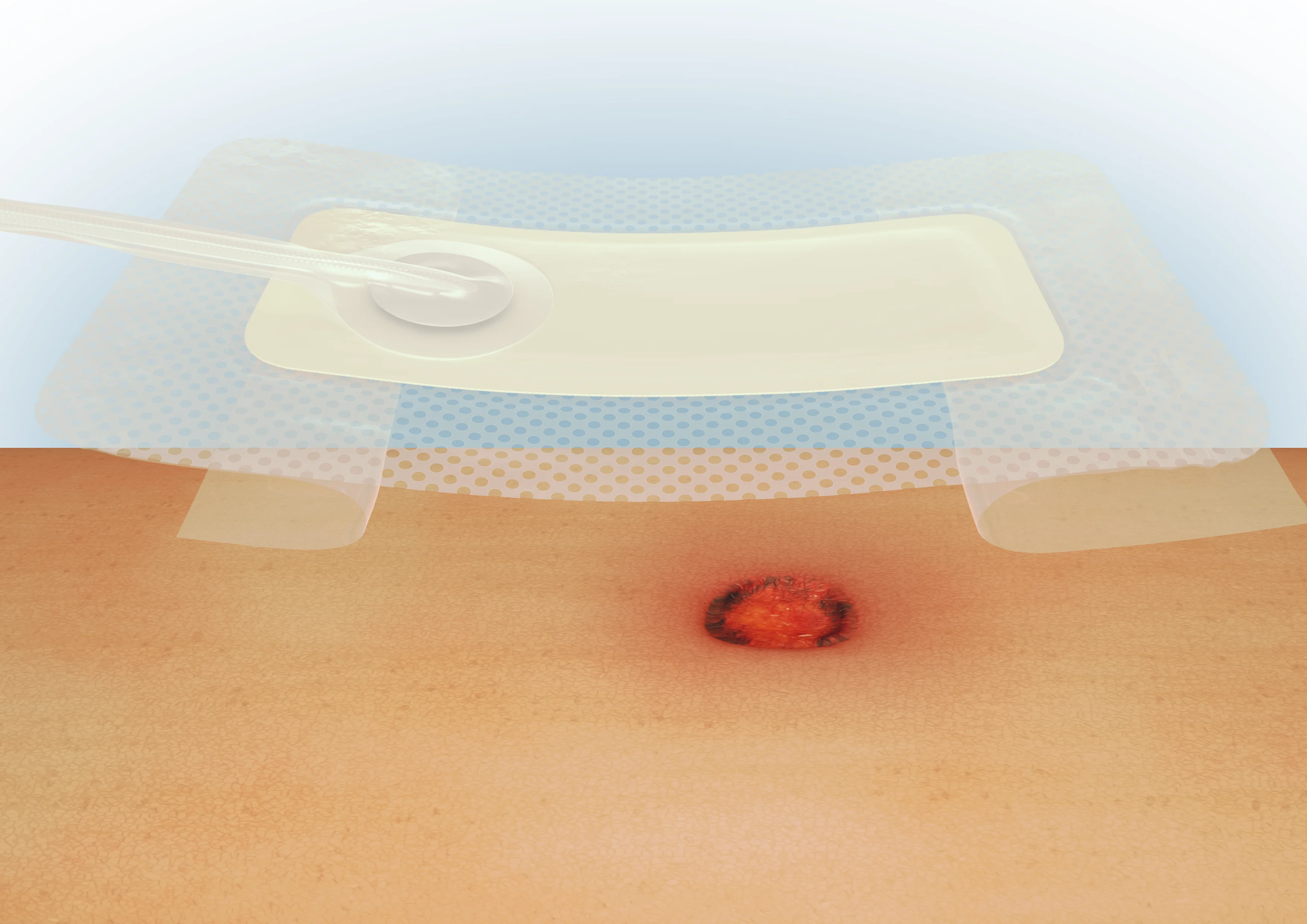 a red and white object on a sandy surface