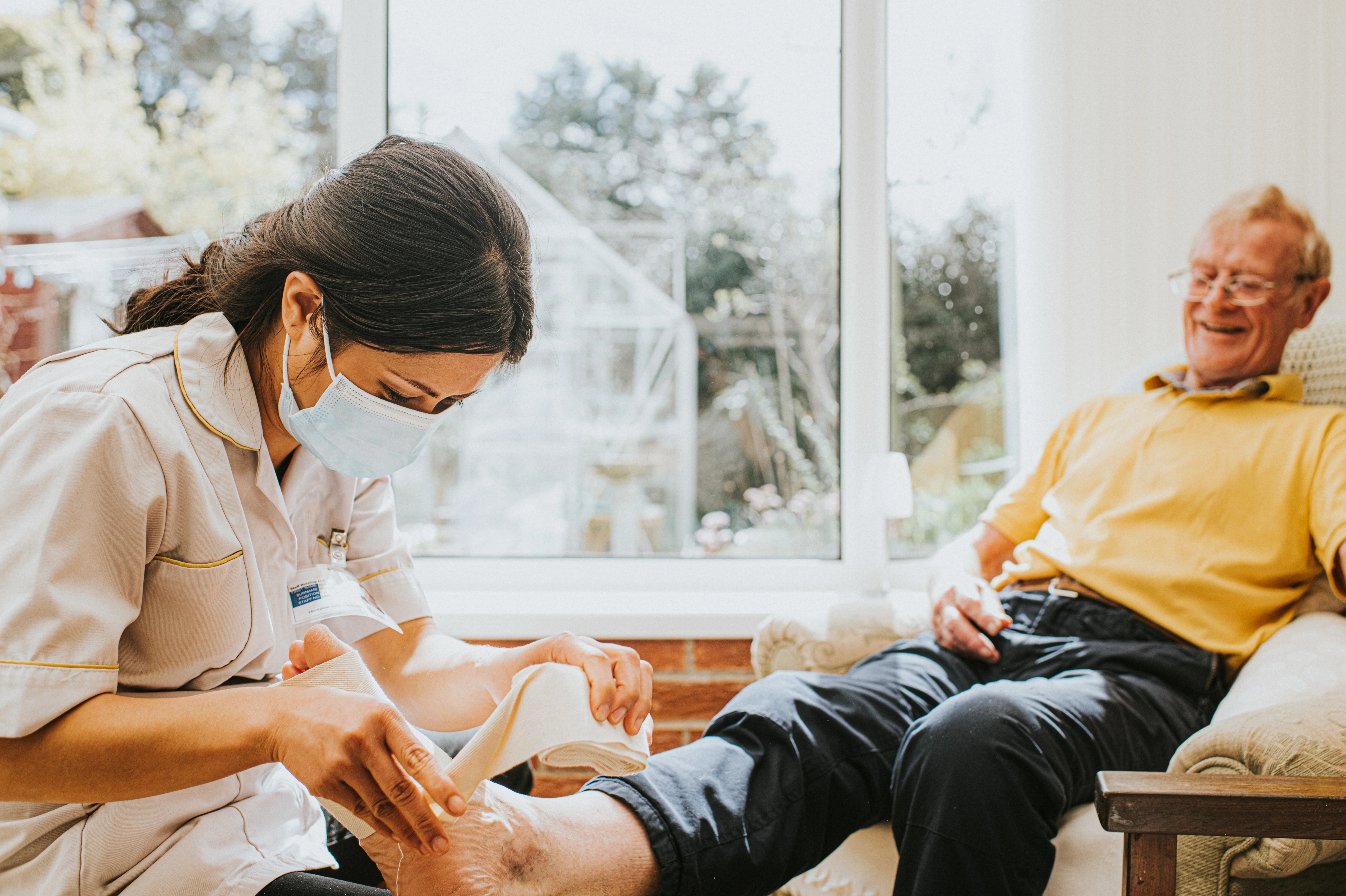 a group of people in surgical scrubs