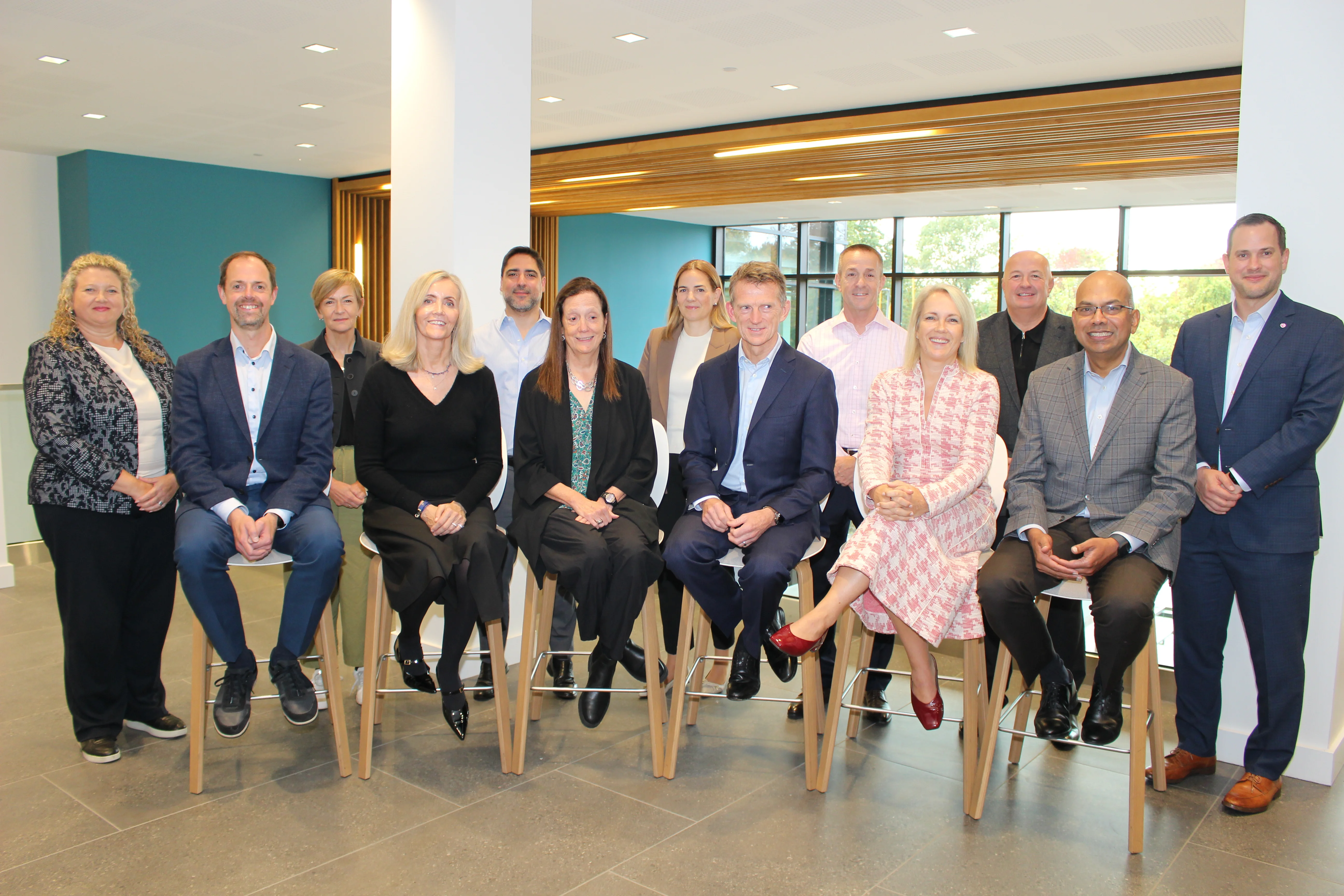 a group of people posing for a photo